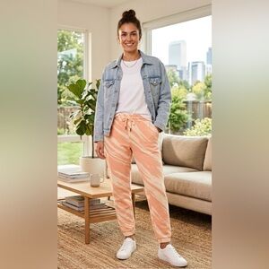 Sweaty Betty Essentials Cotton Jogger Sweatpant Peachy Tiger M